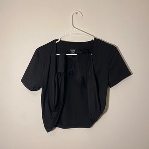 Workout wrap crop top.
